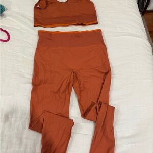 Outdoor Voices Rust Orange High-Waist Leggings